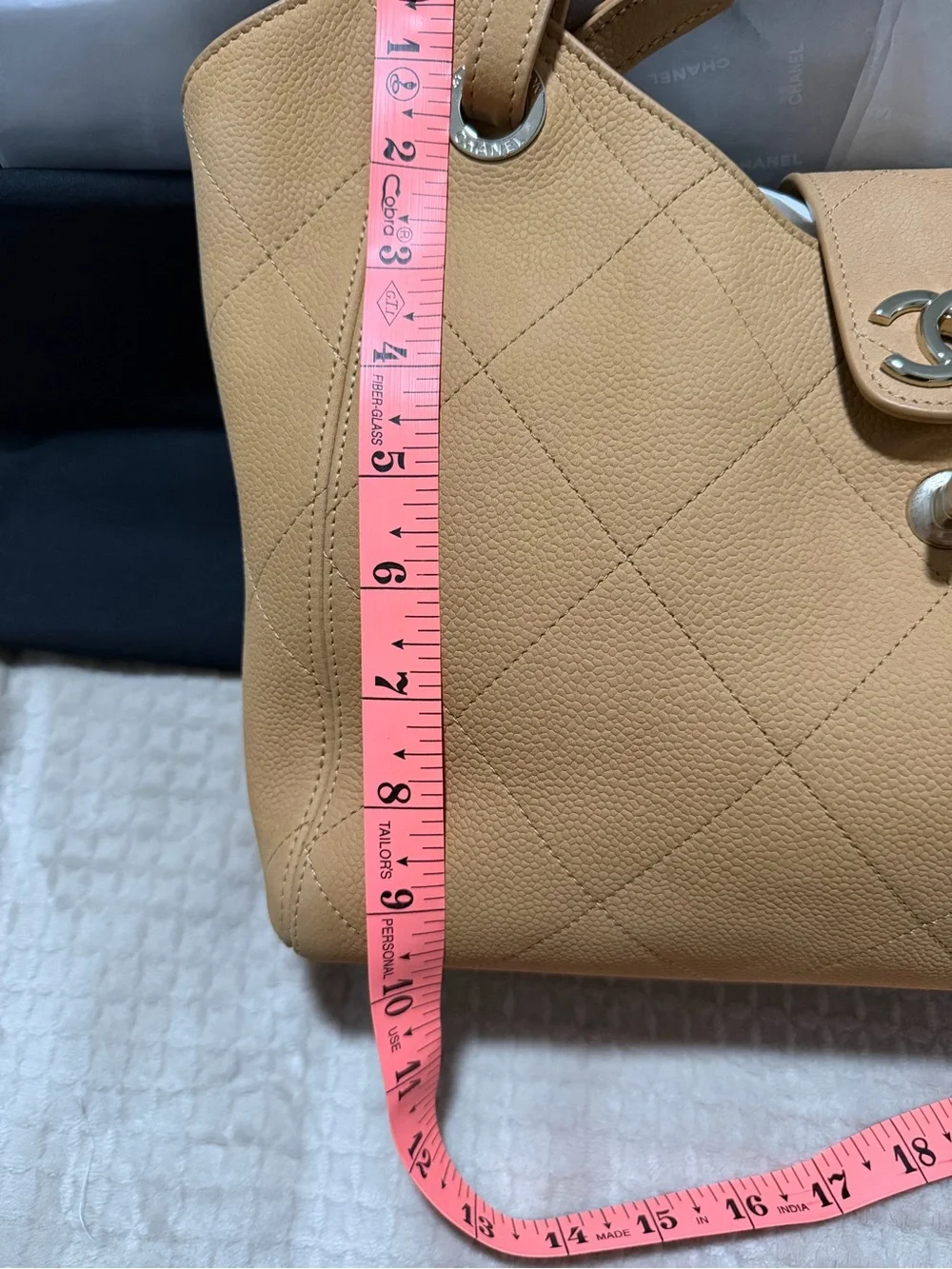 CHANEL Large Beige Shopping Tote
